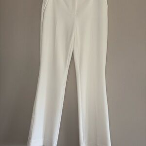 White House Black Market Crisp White Straight Leg Pants